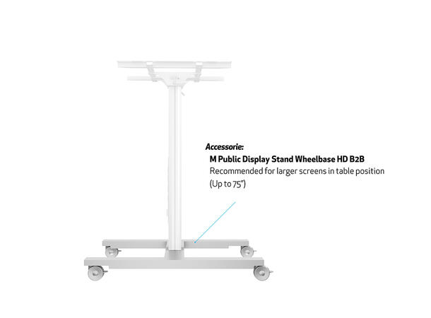 Multibrackets Gulvtralle 110 HD Sølv, 80Kg, 700x400, 32-55" 