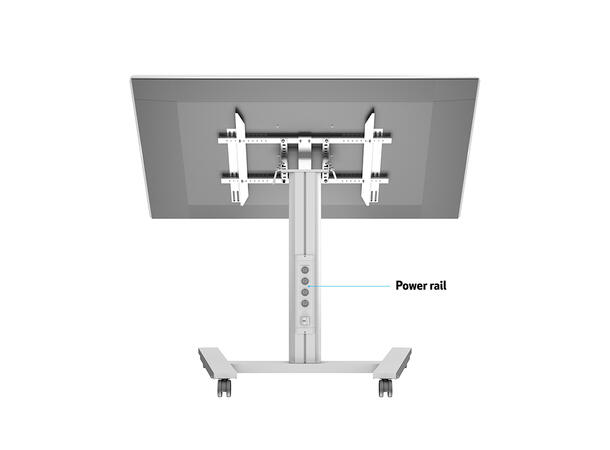 Multibrackets Gulvtralle 110 HD Sølv, 80Kg, 700x400, 32-55" 