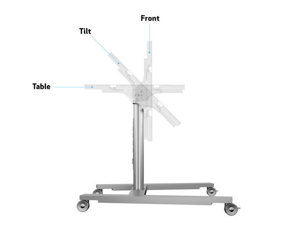 Multibrackets Gulvtralle 80 HD Sølv, 32-55", 700x400, 90Kg 