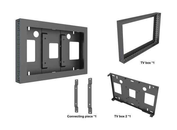 Multibrackets Pro Enclosure samsung QB13 Svart, Passer Samsung QB13R og QB13R-T 