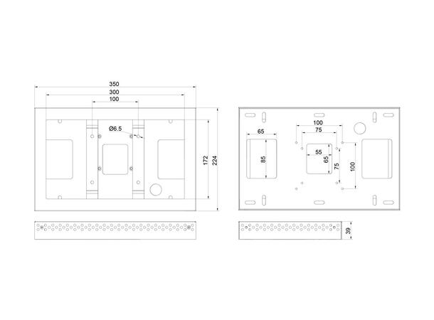Multibrackets Pro Enclosure samsung QB13 Svart, Passer Samsung QB13R og QB13R-T 