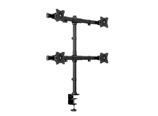 Multibrackets bordstativ Basic Quad Svart, 4 x 15"-27", 32kg, Vesa 75, 100 