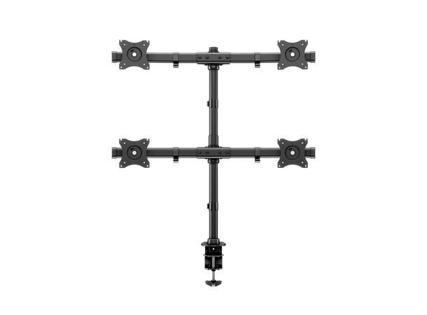 Multibrackets bordstativ Basic Quad Svart, 4 x 15"-27", 32kg, Vesa 75, 100 