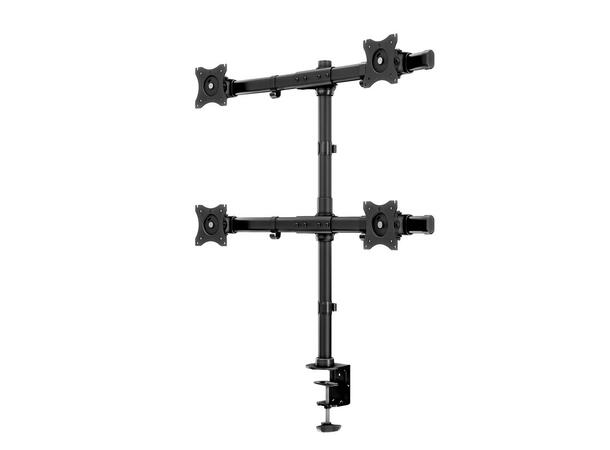 Multibrackets bordstativ Basic Quad Svart, 4 x 15"-27", 32kg, Vesa 75, 100 