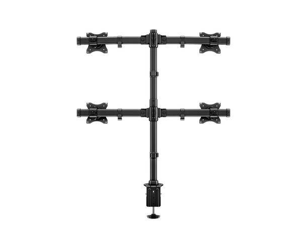 Multibrackets bordstativ Basic Quad Svart, 4 x 15"-27", 32kg, Vesa 75, 100 