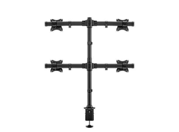 Multibrackets bordstativ Basic Quad Svart, 4 x 15"-27", 32kg, Vesa 75, 100
