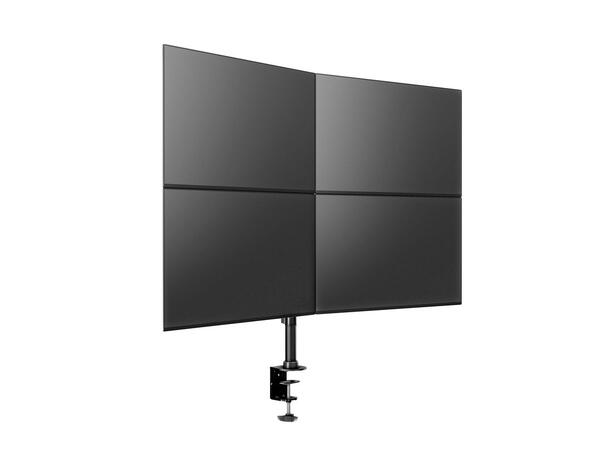 Multibrackets bordstativ Basic Quad Svart, 4 x 15"-27", 32kg, Vesa 75, 100 