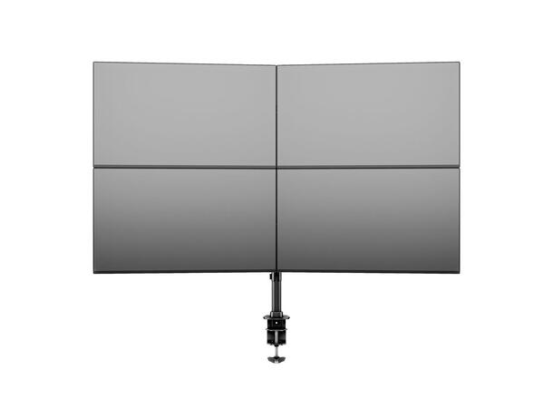 Multibrackets bordstativ Basic Quad Svart, 4 x 15"-27", 32kg, Vesa 75, 100 