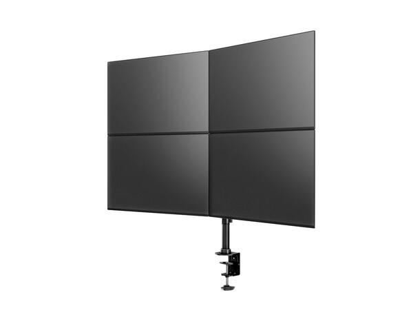 Multibrackets bordstativ Basic Quad Svart, 4 x 15"-27", 32kg, Vesa 75, 100 