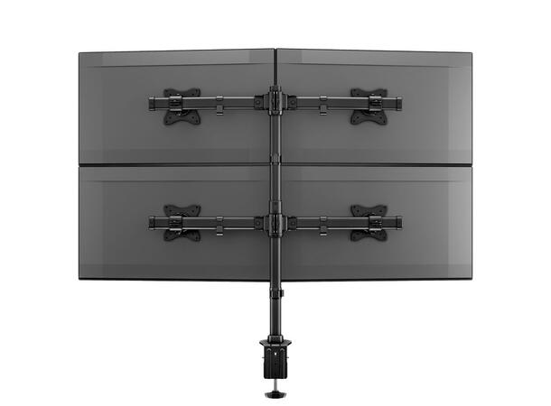 Multibrackets bordstativ Basic Quad Svart, 4 x 15"-27", 32kg, Vesa 75, 100 