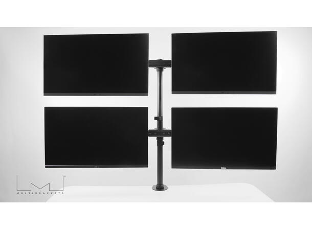 Multibrackets bordstativ Basic Quad Svart, 4 x 15"-27", 32kg, Vesa 75, 100 