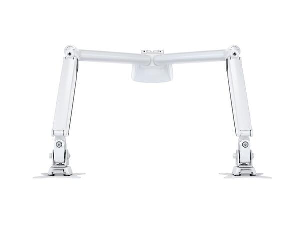 Multibrackets bordstativ gass arm dobbel Hvit , VESA 75-100, 9Kg,  15-27" 