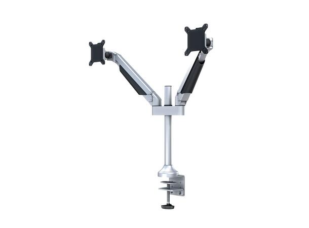 Multibrackets bordstativ gass arm dual Sølv , VESA 75, 100, 20Kg, 15-32" 