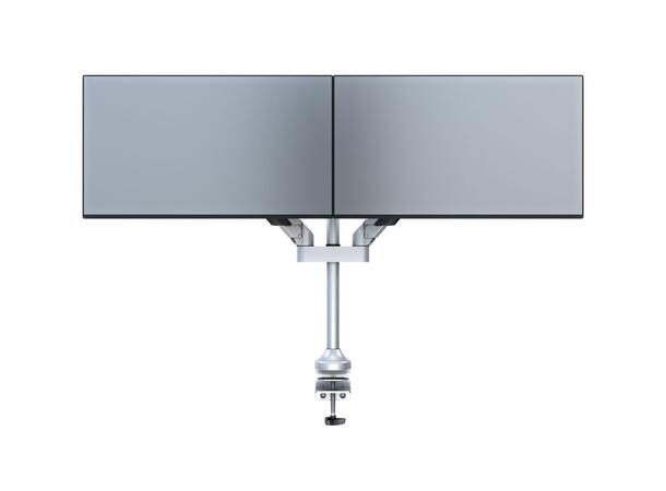 Multibrackets bordstativ gass arm dual Sølv , VESA 75, 100, 20Kg, 15-32" 