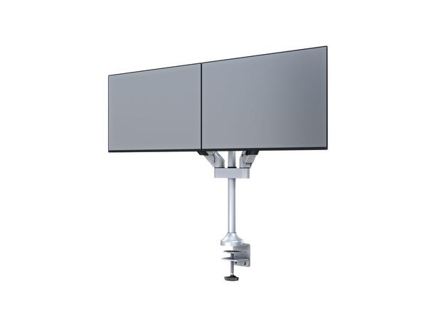 Multibrackets bordstativ gass arm dual Sølv , VESA 75, 100, 20Kg, 15-32" 