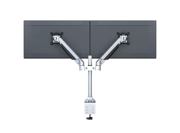 Multibrackets bordstativ gass arm dual Sølv , VESA 75, 100, 20Kg, 15-32" 