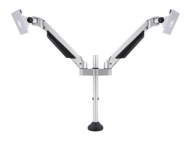 Multibrackets bordstativ gass arm dual Sølv , VESA 75, 100, 20Kg, 15-32" 