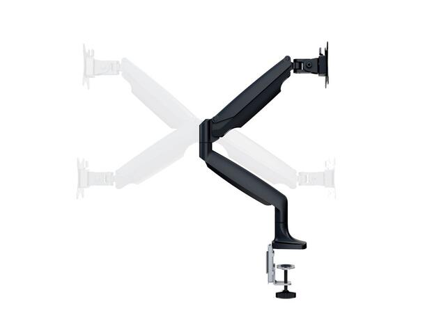 Multibrackets bordstativ gass arm single Svart, VESA 75-100, 15-27", 9Kg 