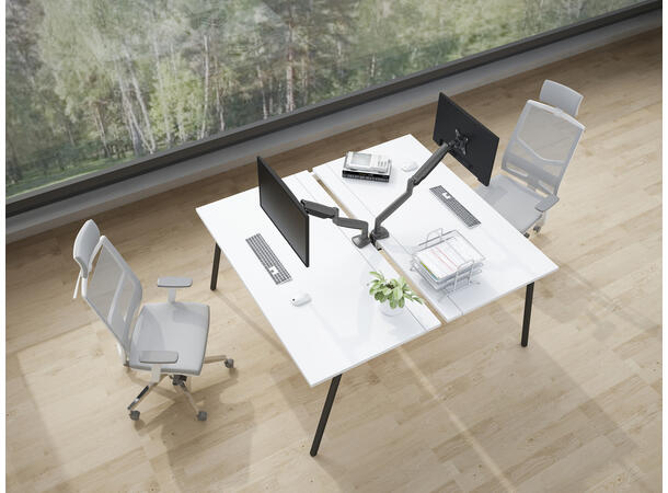 Multibrackets bordstativ gass arm single Svart, VESA 75-100, 15-27", 9Kg 