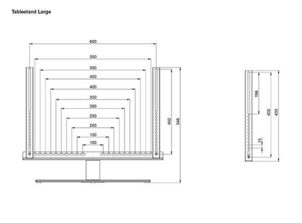 Multibrackets bordstativ utvidelses kit 600x700 