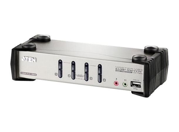 Aten KVM 4-PC 1-Bruker CS1734B VGA | USB | Lyd | OSD | ink. kabler 