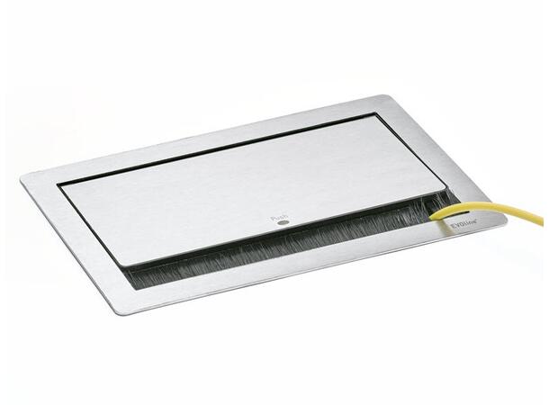 EVOline FlipTop Push Medium 2x stikk | USB lader| HDMI | VGA | Minij 