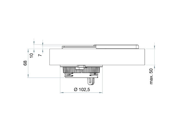 EVOline® Square80 sort 1x stikk 1x 1000mA USB lader RJ45 Cat.6
