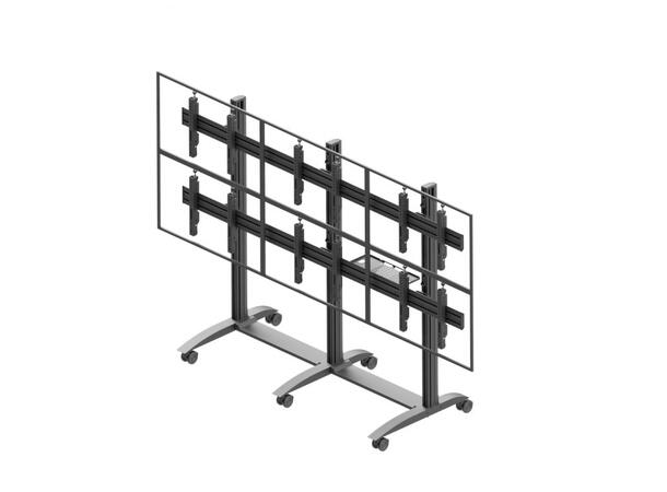 Edbak Videovegg Tralle 40"-47" 3x2 Komplett tralle inkl. skjermstrips 