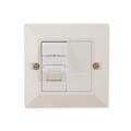 LinkIT Cat.6A UTP 86x86 Ramme 1xRJ45 For uttaksboks kanal / veggboks 86x86mm