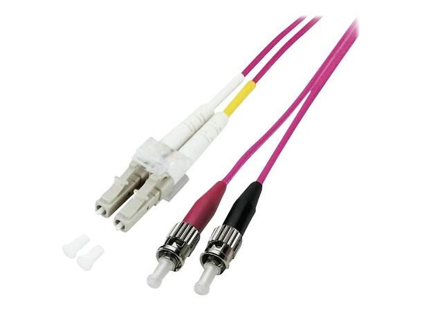 LinkIT fibersnor OM4 LC/ST 10m Duplex , MM , LSZH 