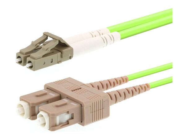 LinkIT fibersnor OM5 LC/SC Lime  5,0m WDM 100G, Duplex MM 50/125 LSZH, 2mm 