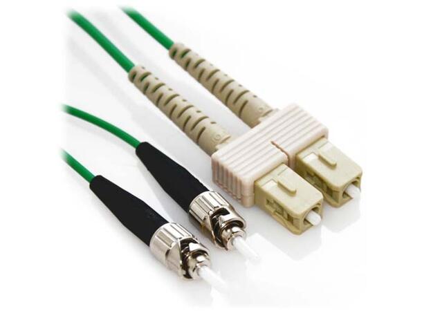 LinkIT fibersnor OS2 ST/SC Grønn   1,0m Duplex UPC SM OS2 9/125 LSZH, G657A2
