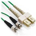 LinkIT fibersnor OS2 ST/SC Grønn   1,0m Duplex UPC SM OS2 9/125 LSZH, G657A2