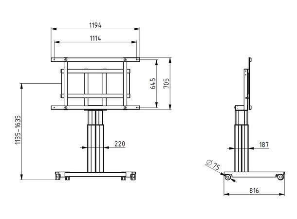 Multibrackets CISCO Spark Board Kit 55 for Manuelle og Motoriserte HD/SD stativ 