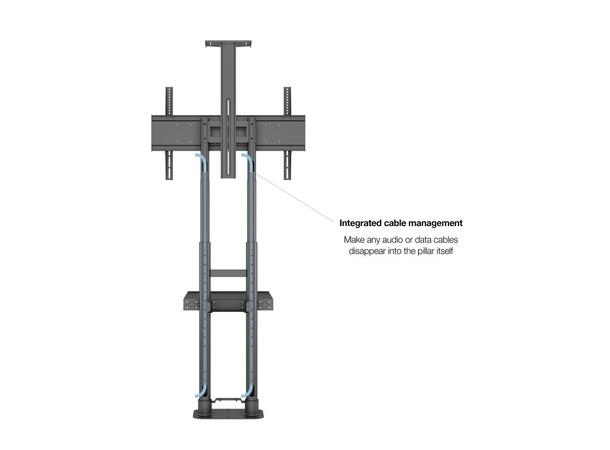 Multibrackets Gulvstativ Basic 180, bolt Svart, 90kg, 800x500, 55-80" 