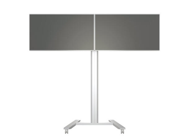 Multibrackets Gulvtralle 180 HD dual Sølv, 2x50Kg, 800x400, 40-60" 