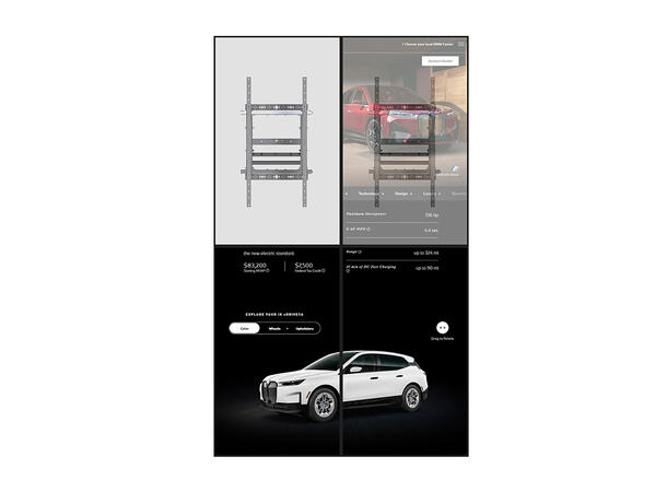 Multibrackets Veggfeste Push HD 90 Maks VESA 900x400, 90 Kg 