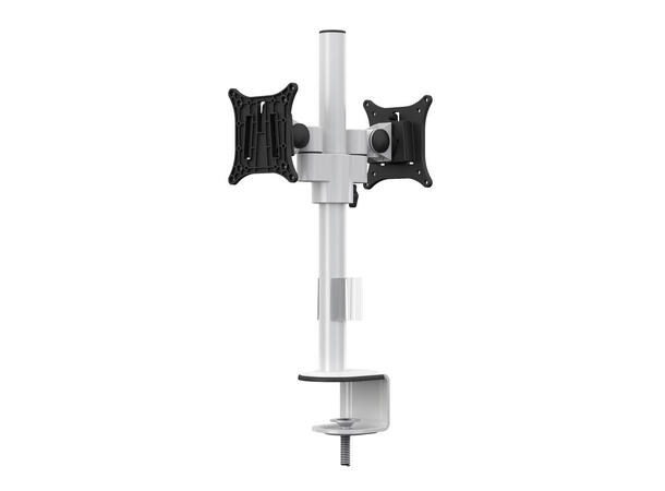 Multibrackets bordstativ Dual B2B Hvit, Officeline, VESA 75, 100, 15-30" 