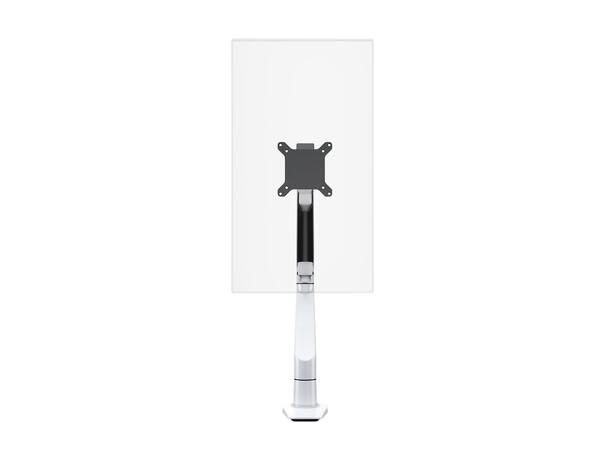 Multibrackets bordstativ gass arm single Hvit , VESA 75, 100, 15-32", 10 Kg 