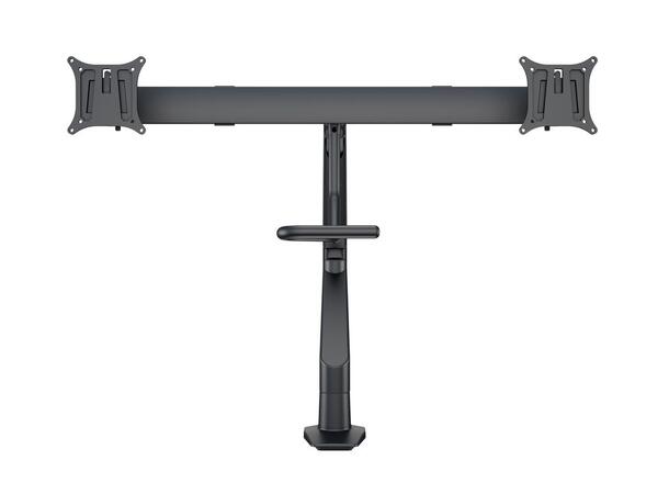 Multibrackets bordstativ gass arm single Svart, VESA 75-100, 14Kg, Duo Crossbar 2 