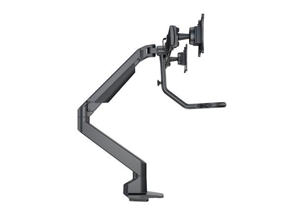 Multibrackets bordstativ gass arm single Svart, VESA 75-100, 14Kg, Duo Crossbar 2 
