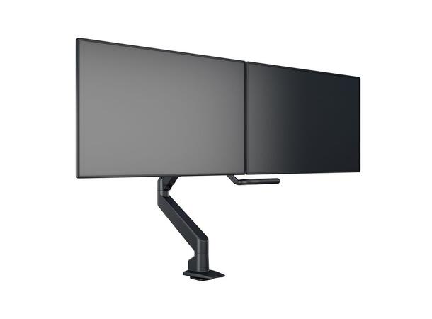 Multibrackets bordstativ gass arm single Svart, VESA 75-100, 14Kg, Duo Crossbar 2 