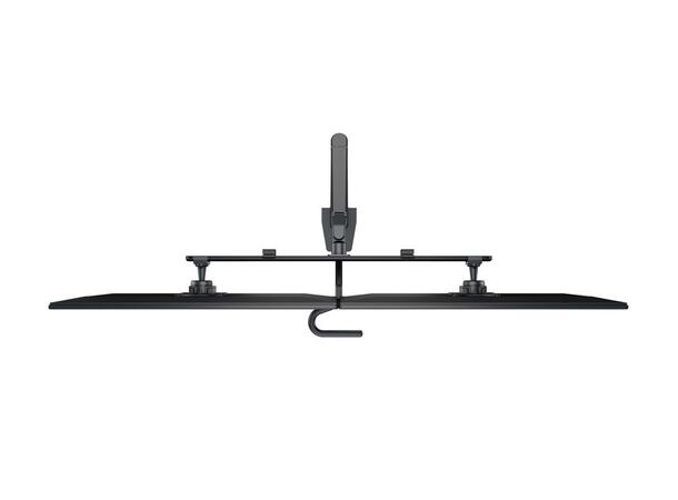 Multibrackets bordstativ gass arm single Svart, VESA 75-100, 14Kg, Duo Crossbar 2 