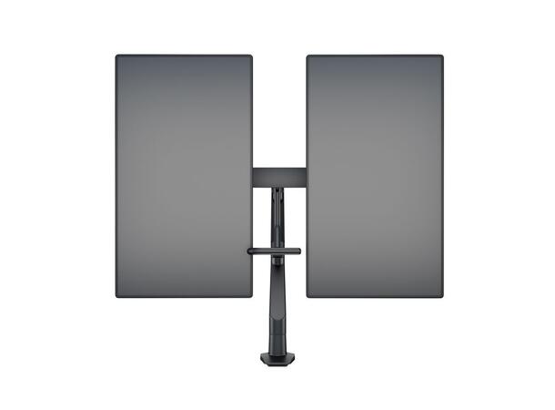 Multibrackets bordstativ gass arm single Svart, VESA 75-100, 14Kg, Duo Crossbar 2 