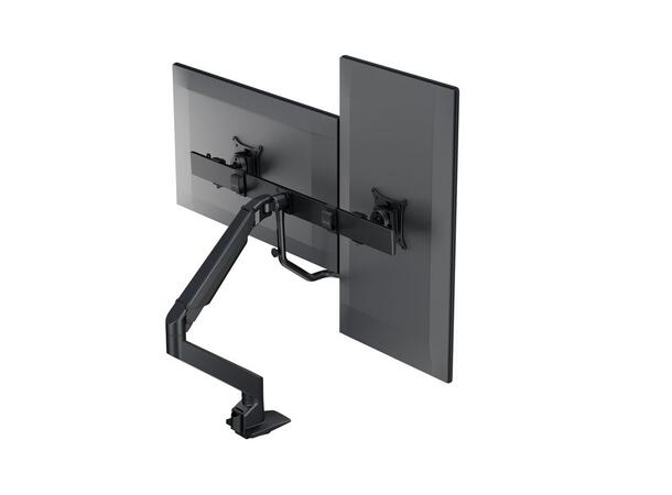 Multibrackets bordstativ gass arm single Svart, VESA 75-100, 14Kg, Duo Crossbar 2 