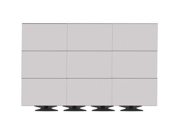 Multibrackets gulvstativ 9 skjermer 65-75", 800x400, max 450kg, 