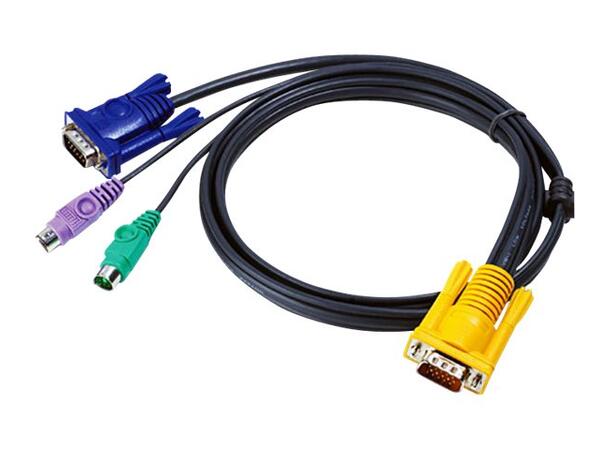 Aten KVM kabel type PS/2   3,0m Han, Han, Han - KVM port. 2L-5203P
