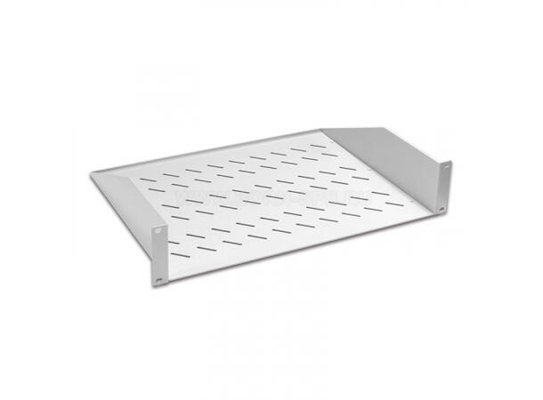 Lande 19" Fasthylle 1U D300 Feste foran | 15kg | Grå 