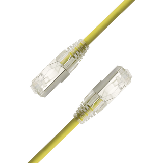 LinkIT SlimPatch F/UTP Cat6a gul 0.5m AWG 28/1 , LSZH , 4.7mm