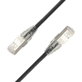 LinkIT SlimPatch F/UTP Cat6a svart 0.2m AWG 28/1 | LSZH | 4.7mm